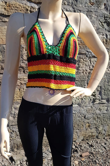 Festival Summer Rasta Crochet Top - Shrine Clothing